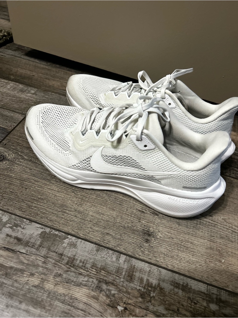 Nike Air Zoom Pegasus 41 running shoes white on white
